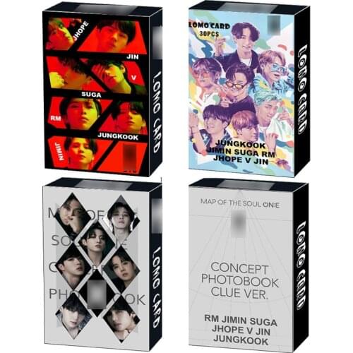 30pcs Kpop Bangtan Boys New Album MAP OF THE SOUL BUTTER Lomo Small Card Set All Styles Collective Blessing Favorites Photocard