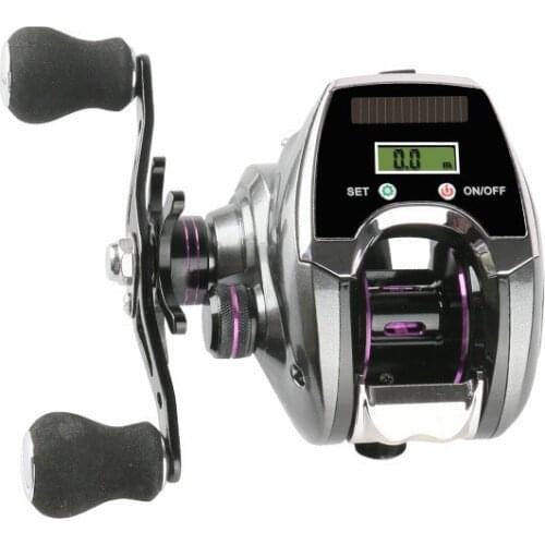 8.0:1 Baitcast Fishing Reel Line Counter Digital LED Display Metal Trolling Vessel for Black Fish 10KG Max Drag Carrete De Pesca