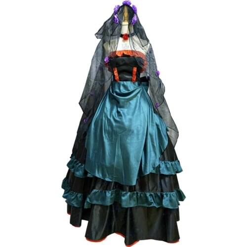 Anime Code Geass CC Cosplay Costume Fashion Black Wedding Formal Dress Female Party Role Play Clothing 11