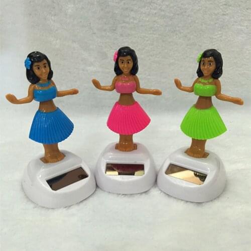 Car Ornament Automobiles Decoration Dancing Hula Girl Swinging Bobble Toy Gifts Auto Interior Home Decor Solar Girls Accessories