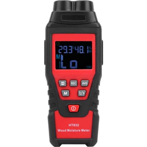HT632 Digital Wood Moisture Meter Wood Humidity Tester Hygrometer Damp Paper Cement Detector