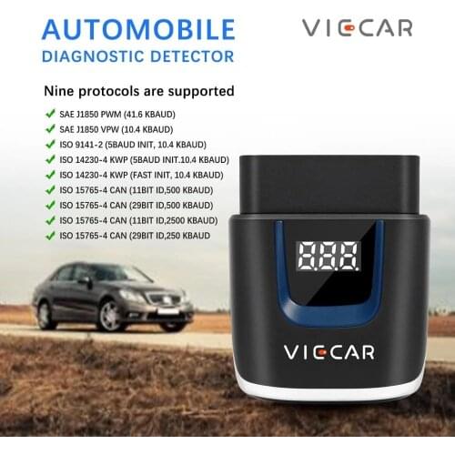 Newest VIECAR VP001 VP002 VP003 VP004 OBD2 ELM 327 PIC18F25K80 Scanner Car Diagnostic Tool Type-C Connection Free Shipping