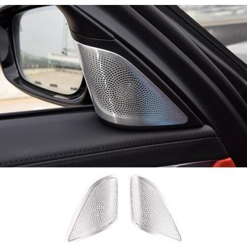 For BMW 7 Series G11 G12 2016- 2020 Silver Aluminum Alloy Treble Audio Speaker Tweeters Cover Net cover Interior Car Accessories