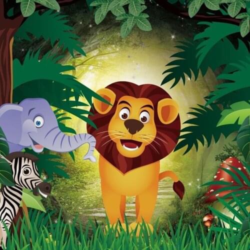 DIY 5D Full Diamond Painting Cross Stitch Cartoon Lion Elephant Mosaic Diamond Embroidery Needlework Patterns Rhinestone Kits