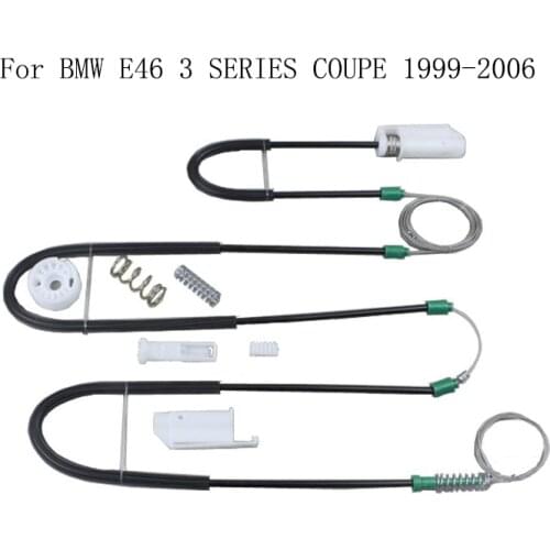 For BMW E46 3 SERIES COUPE 1999-2006 Power Electric Window Regulator Window Lifter Repair Kit Set Front Right