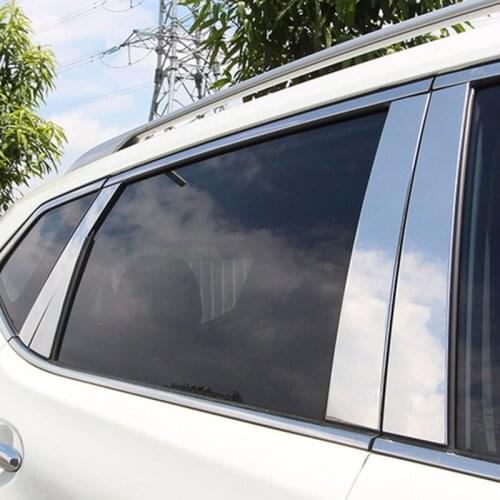 Stainless Steel For Nissan Rogue X-Trail X Trail XTrail 2014-2018 Door Window Chrome Pillar Posts Cover Trim car accessories
