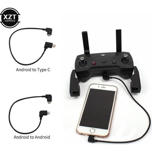 Data Cable For DJI Spark MAVIC 2 Pro Air Control Drone Android Micro USB To Type C USB C Adapter Cable For smart mobile phone