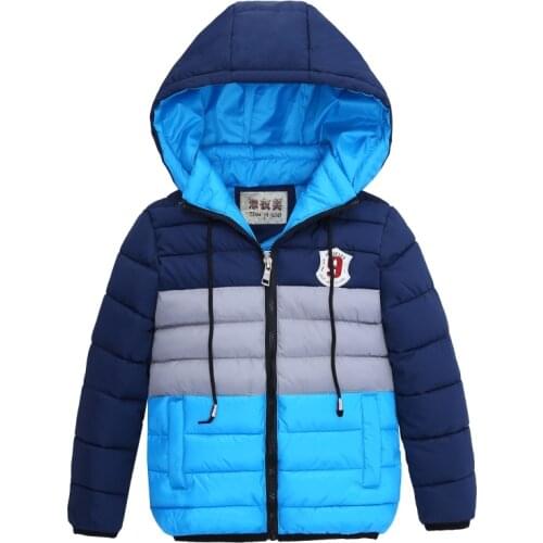 Hot New Kids Toddler Boys Jacket Coat Hooded Jackets For Children Outerwear Clothing Winter Warm Baby Boy Clothes