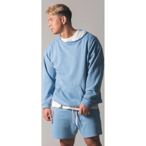 Men Brand Hoodies Gym Sport Running Training Fitness Bodybuilding Sweatshirt Outdoor Sportswear Male O-Neck Jacket Hoodies