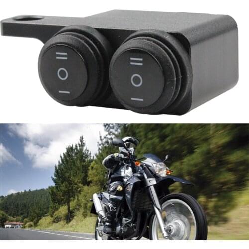 2021 New Motorcycle Mirror Mount Switch Headlight Hazard Brake Fog Light Switch Aluminum Dual Switch Buttons Accessories