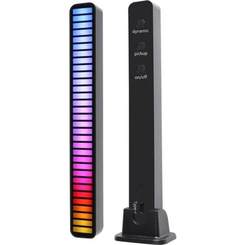 2021 New Voice-Activated Pickup Rhythm Light LED Atmosphere Light Car Decorative 7-color Gradient Lamp for Car Desktop Home