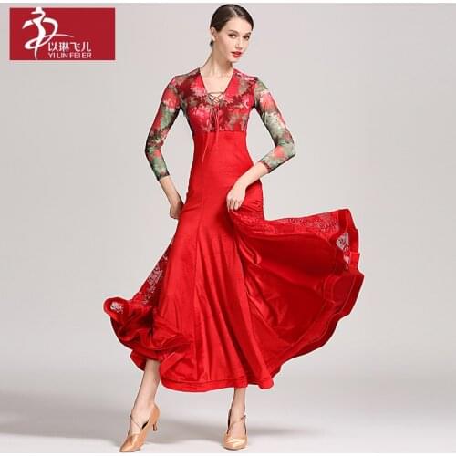 New ballroom dance competition dress dance ballroom waltz dresses standard dance dress women ballroom dress S9049