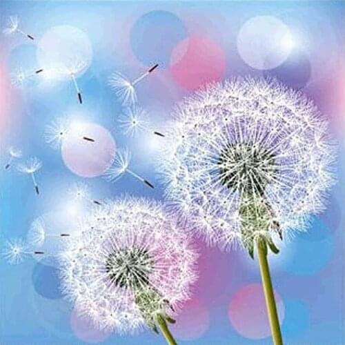 Dandelion Floral Diamond Painting Colored Flowers Round Full Drill Nouveaute DIY Mosaic Embroidery 5D Cross Stitch