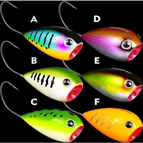 Luya Bait 12g / 8.2cm Floating Water Luya Bait Fishing Gear Big Mouth Single Hook Hit Water Wave Prone New Style