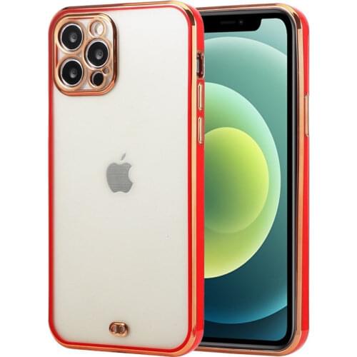 Electroplated Matte Transparent Air Bag Corner Shockproof Case for iPhone 12 11 Pro Max XR XS X 8 7 6 Plus Candy Frame Cover