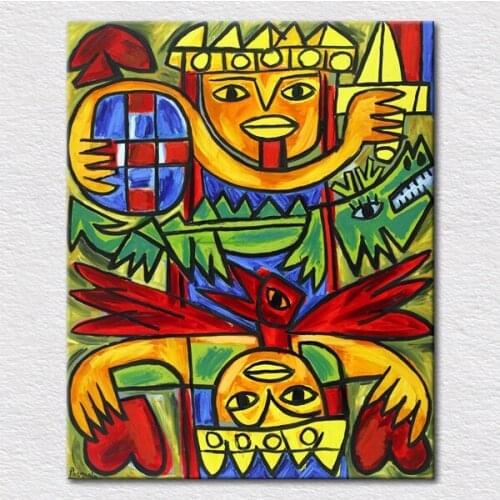 Retail Canvas prints from Abstract paly card Paiting for Living Room beautiful home supply art hang on wall free shipping