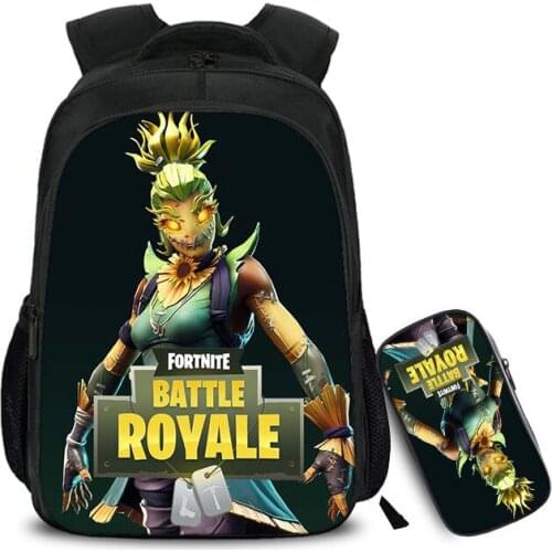 16 Inch Games FORTNITE Backpack Children School Bags Boys Girls 2pcs Daily Travel Backpacks Cartoon Mochila School Gifts