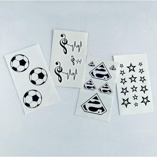 Waterproof Temporary Tattoo Sticker football musical note diamond badge star tatto flash tatoo fake tattoos for women men kid