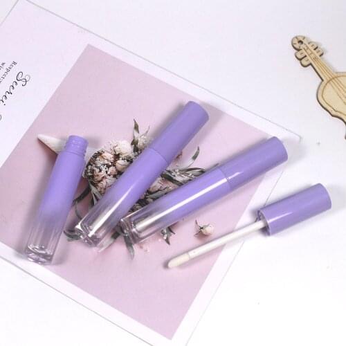 10pcs 4ml Purple Plastic Empty Lip Gloss Tubes Cosmetic Bulk Lipgloss Container with Wand