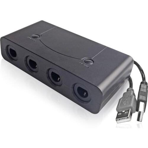 10 pcs a lot 4 ports Player for GameCube Controller Adapter for Wii-U or PC Handle Combined 3 In1 USB Converter Adapter