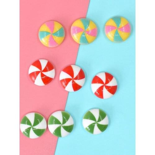 20Pc Kawaii Christmas Simulation Candy Flat back Resin Cabochon Fake Food Fit Phone Case Deco Parts DIY Scrapbooking Accessories