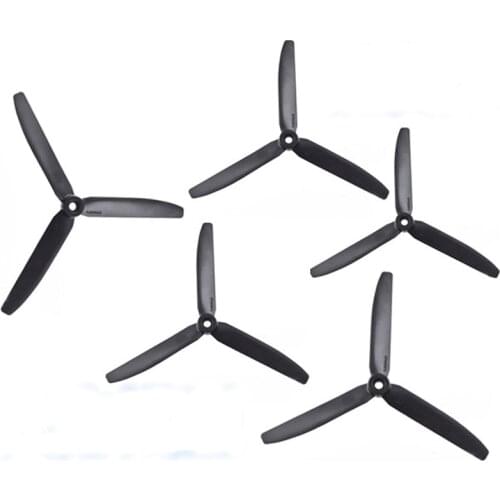 6PCS 5030/9050/1060 Propeller 3-blades Paddle CW CCW Black Props for RC GWS Model Aircraft Spare Parts
