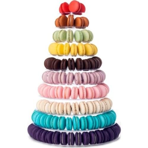 94PF 10 Tiers Round Macaron Tower Stand Premium Quality Macaroon Tower Stand Cake Display Rack Party Wedding Display Shelf