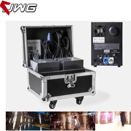 Free Shipping 4pcs IN Road Case 400W Cold Spark Firework Machine For Stage Effect Dmx And Remote Smokeless Fountain For Wedding