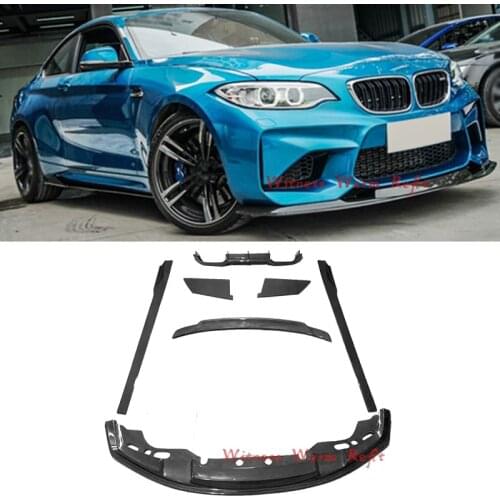 For F87 M2 Carbon Fiber Bodykit for BMW F87 M2 Rear bumper Diffuser Side Splitter Rear Trunk Spoiler Front Lip Side Skirt Aprons