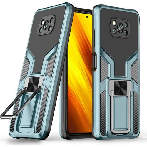 Poco X3 Pro X 3 NFC Bumper Case Magnet Ring Holder Military Hard Cover Back Panel for Xiaomi Poco X3 NFC Case Mi X3Pro NFS Funda