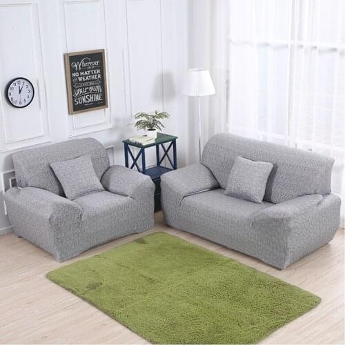 Elastic Couch Cover Home Decor Fashion Sofa Slipcover Grey Sofa Cover for Living Room All-Inclusive Sofa Chair 1-seater