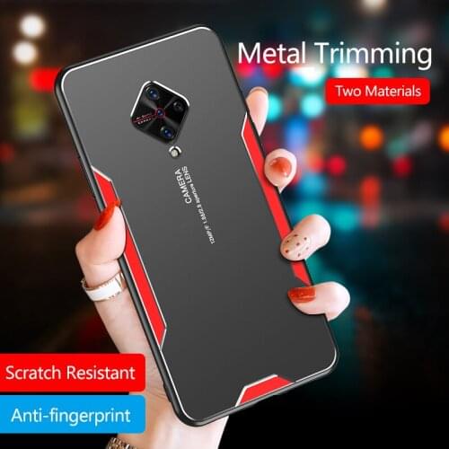 Phone Case for VIVO V19 Case Cover Hard Metal Back Panel Soft TPU Silicone Frame Shockproof Bumper Case for VIVO V19 V17 V 19