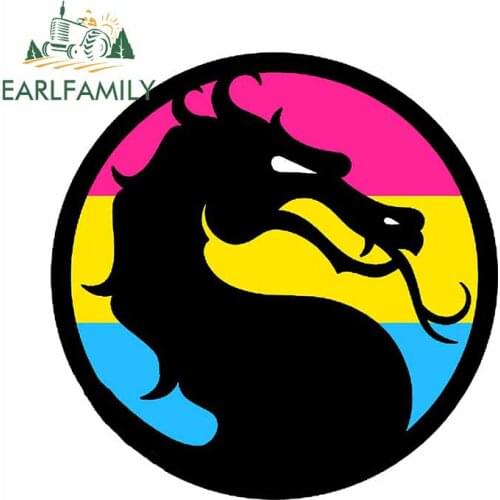 EARLFAMILY 13cm x 13cm Auto Car Stickers for Mortal Kombat Dragon Occlusion Scratch Decal Vinyl Car Wrap Game Sticker