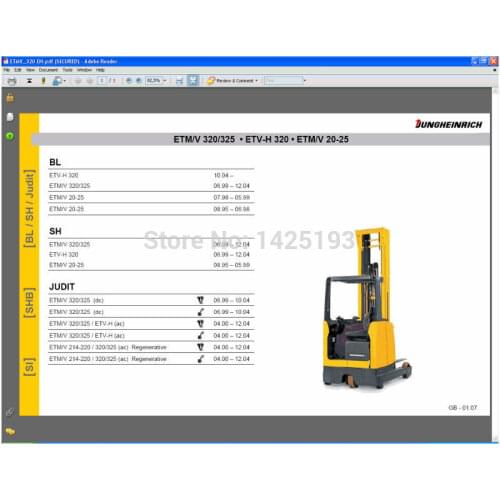 Jungheinrich Repair Information Jeti SH 4.35+UnExpire