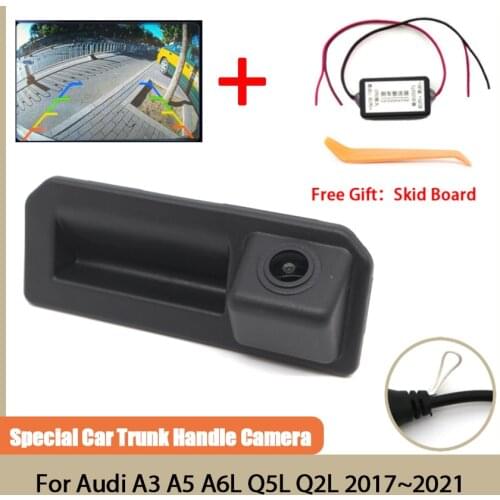 Car Trunk Handle Camera For Audi A3 A5 A6L Q5L Q2L 2017 2018 2019 2020 2021 CCD full HD Night Vision wireless Rear View Camera