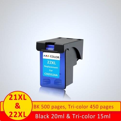 XiangYu For hp21 Ink Cartridge Replacement for hp 22XL cartridge for HP Deskjet 3915 3920 D1320 F2100 F2280 F4180