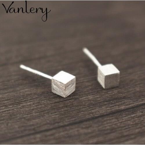 Korean Version of Retro Vintage Cube Box Earrings For Women Punk Geometric Earrings 2021 New Trendy Jewelry
