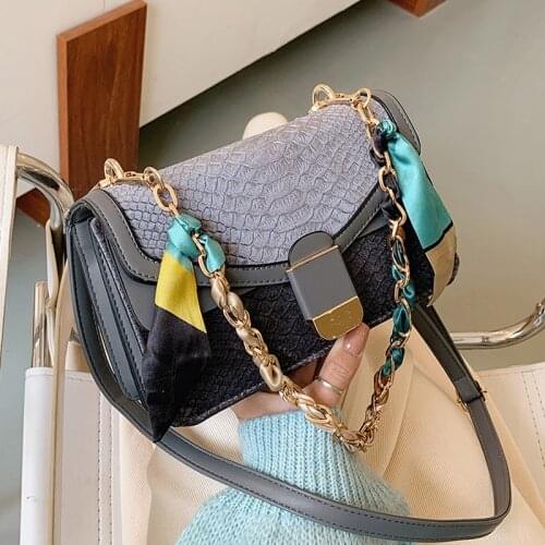 Crocodile pattern Square Armpit bag 2021 Fashion New Quality PU Leather Womens Designer Handbag Vintage Shoulder Messenger Bag