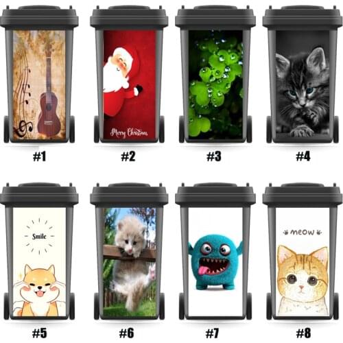 LEEDECAL Rubbish Bin Sticker Removable self adhesive Kitchen Accessories wall stickers wallpaper decorations for room deco