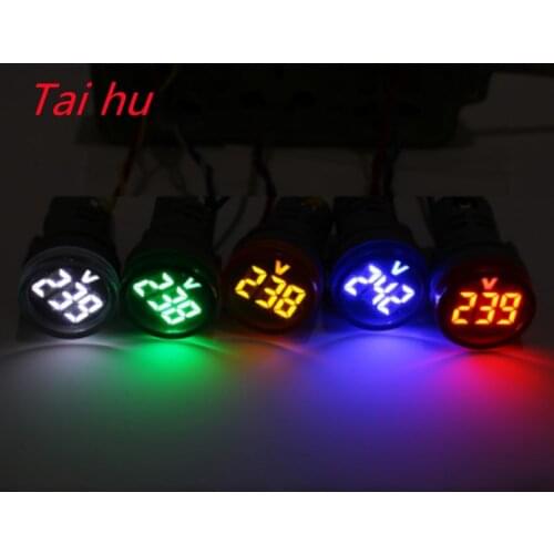 22MM AD16 AD16-22DSV type AC 60-500V Mini Voltage Meter LED Digital Display AC Voltmeter Indicator Light/Pilot Lamp 110V 220V