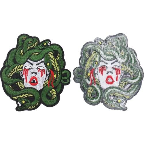 Embird Patch Embroidered Iron on Patches Pack The Bleeding Medusa Ceo-friendly Large Patches for Jackets Patch
