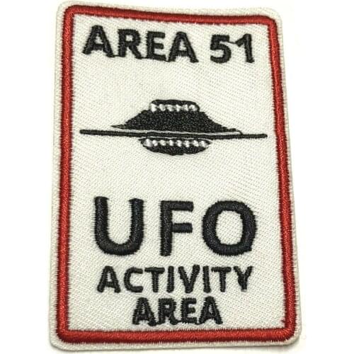 UFO - I Want To Believe Aliens Vintage Retro Style AREA 51 Iron on Patch Applique 1990s (Size is about 5-7.5 cm)