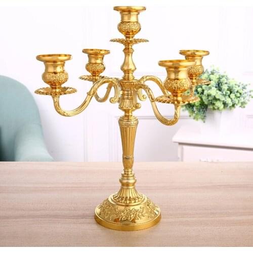 5-light 3-light zinc alloy metal candle holder stand candlesticks centerpiece candelabrum of home wedding event decoration 2028E