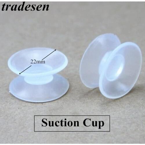 5pcs 22mm width Transparent rubber suction cup on both sides Double sided suction cup - Sucker pads for Aquarium glass, plastic
