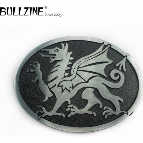 The Bullzine Dragon belt buckle with black coating finish FP-03526 suitable for 4cm width belt