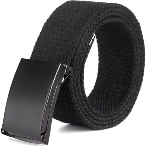 Men Belt New Fashion Unisex Army Tactical Waist Belt Jeans Male Casual Luxury Canvas Webbing Waistband Ceinture Femme 17 Colors