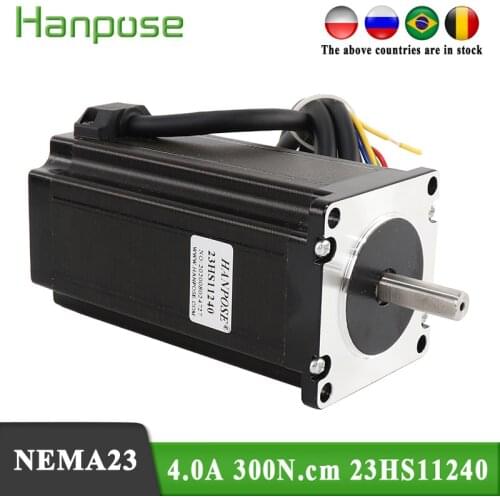 5pcs/lot NEMA23 Stepper Motor 4.0A 300N.CM 4-lead 23HS11240 Nema 23 Stepper Motor 57 Series motor for 3D printer accessories