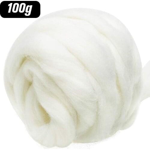 LMDZ 3.53oz Wool Roving Yarn, Fiber Roving Wool Top, Wool Felting Supplies, 100% Pure Wool, Chunky Yarn, Spinning Wool Roving