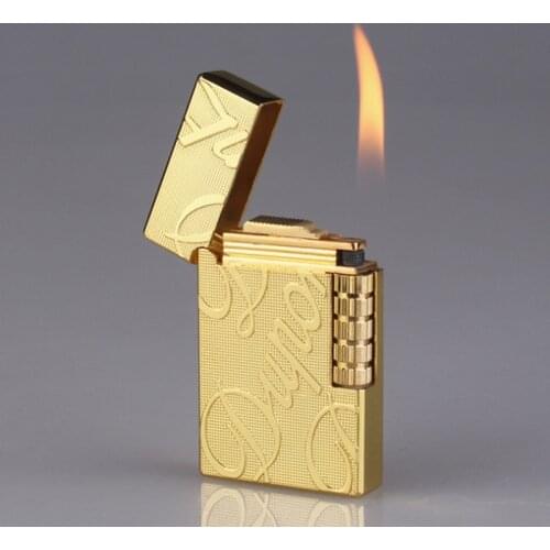 Ping Sound Lighter Grinding Wheel Cigarette Lighters Creative Men Metal Gas Inflatable Butane Flame Lighter Best Gift