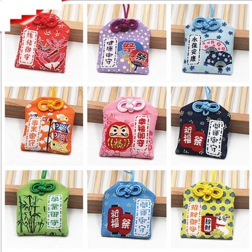 1pcs Omamori Fortune Success Work Romantic Love Safety Wealthy Phone Pendant BodhidharmaKey Holder Girlfriend Kid Gift Present